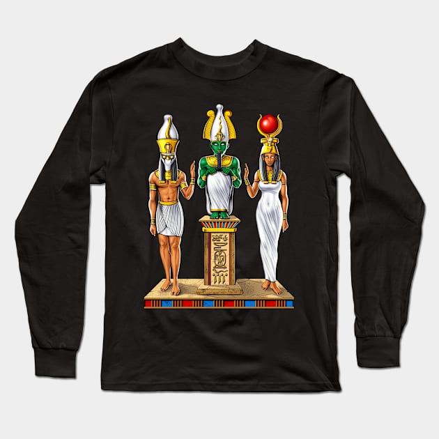 Ancient Egyptian Holy Trinity Long Sleeve T-Shirt by underheaven